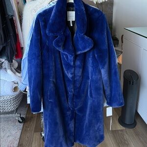 Avec Les Filles Deep Blue Teddy Jacket